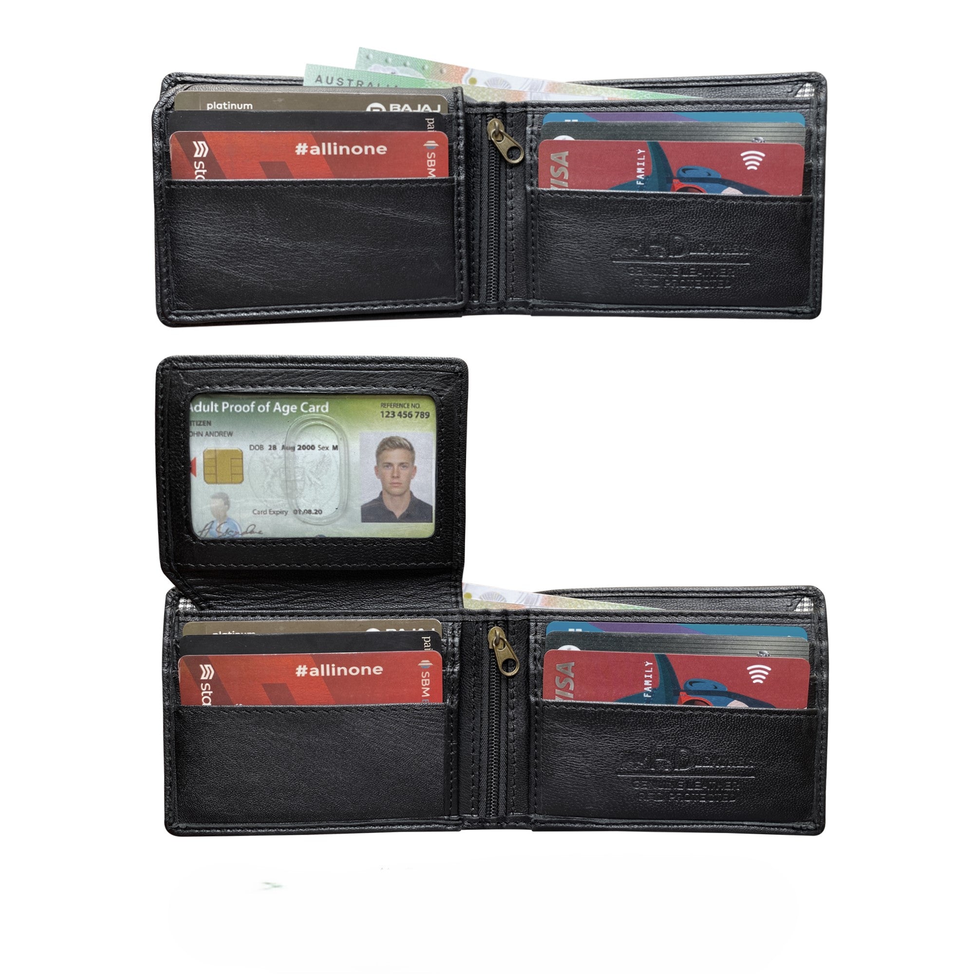 HD Leather - Men's Sheepskin Leather Wallet - SMW02H