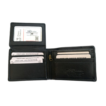 Sheepskin Men's Wallet zip note compartment - SMW02H
