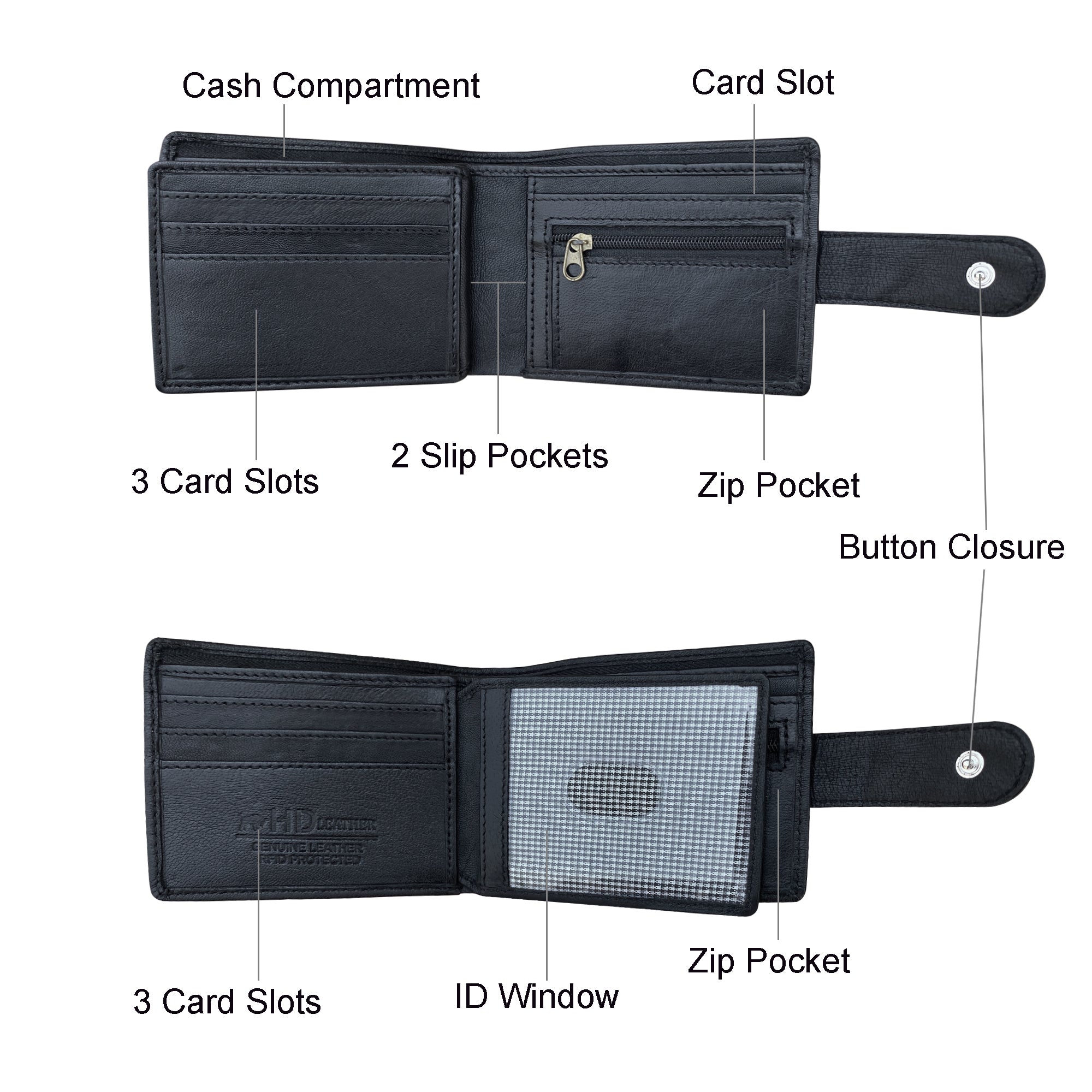 HD Leather - Men's Wallet - SMW07ZL