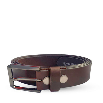 Brown Replaceable Buckle Leather Belt. Size 48"