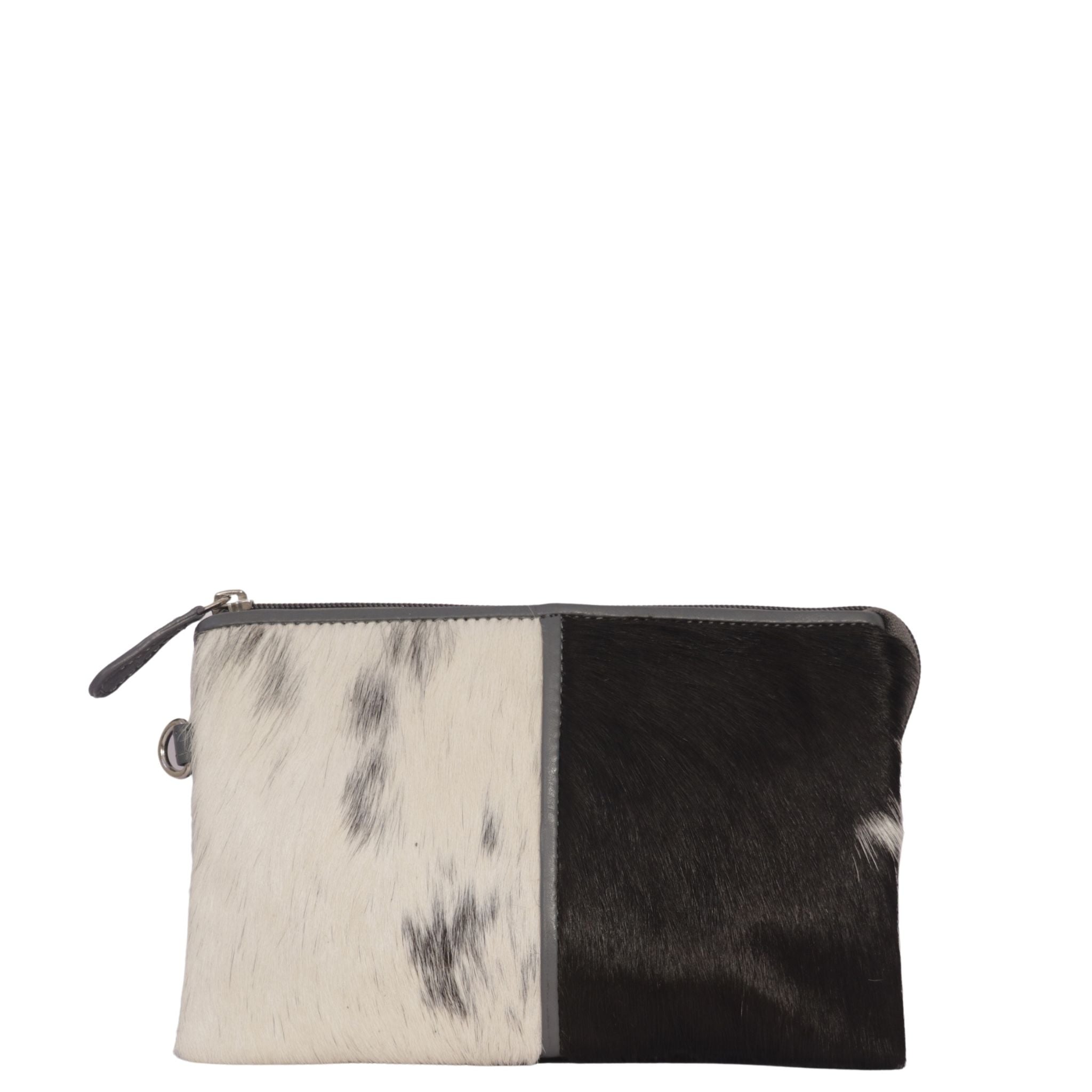 Grey Cenzoni Cowhide Hairon Leather Small Cross Body/Sling bag