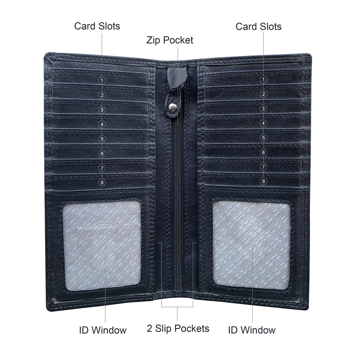 Seira Fashions - Men's Long Leather Wallet - ZGR145