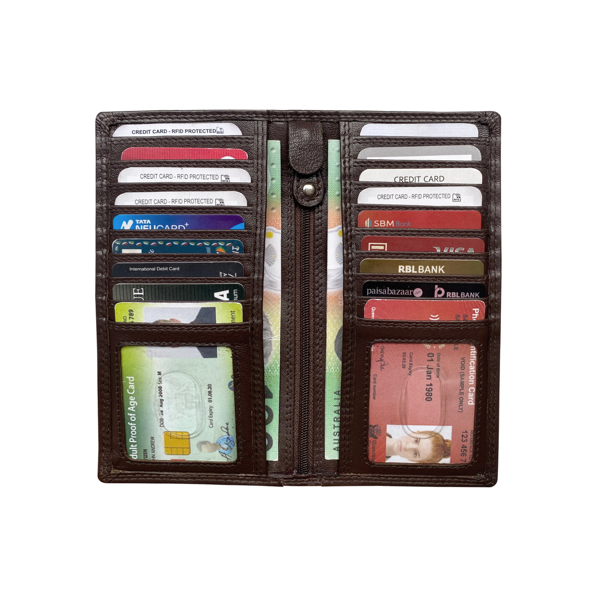 Seira Fashions - Men's Long Leather Wallet - ZGR145