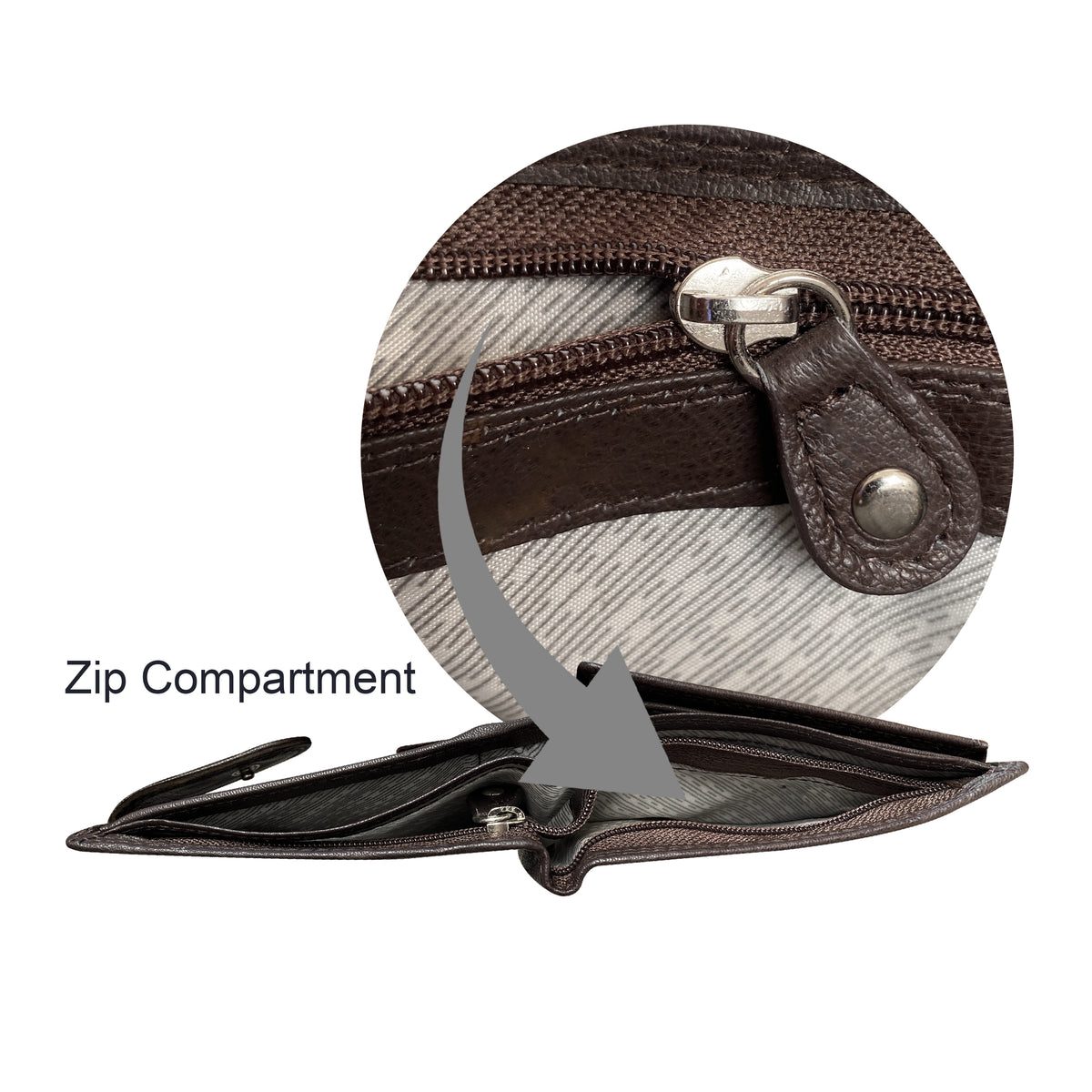 Seira Fashions Men’s Leather Tab Wallet ZGR221L