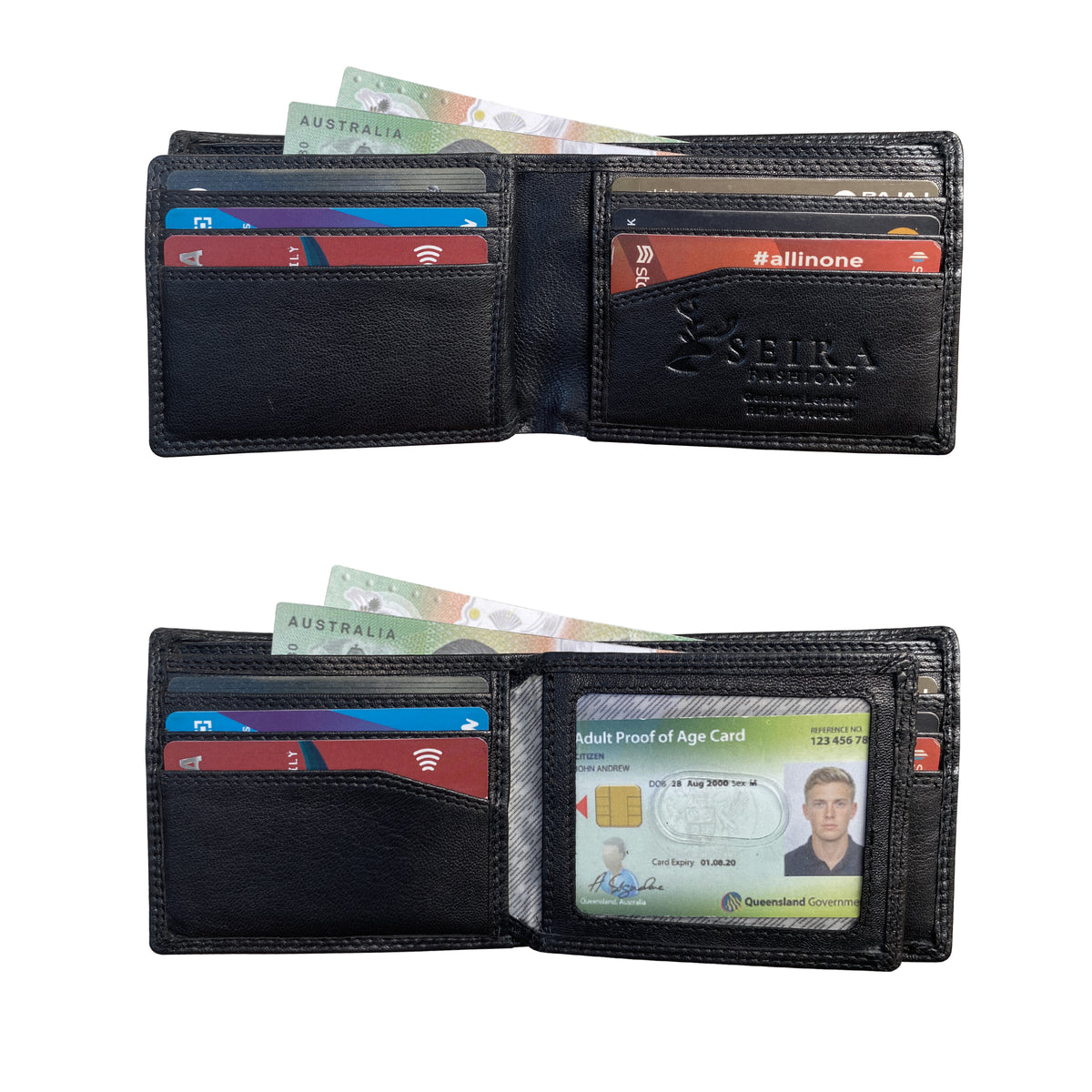 Seira Fashions Men’s Leather Bifold Wallet ZGR223