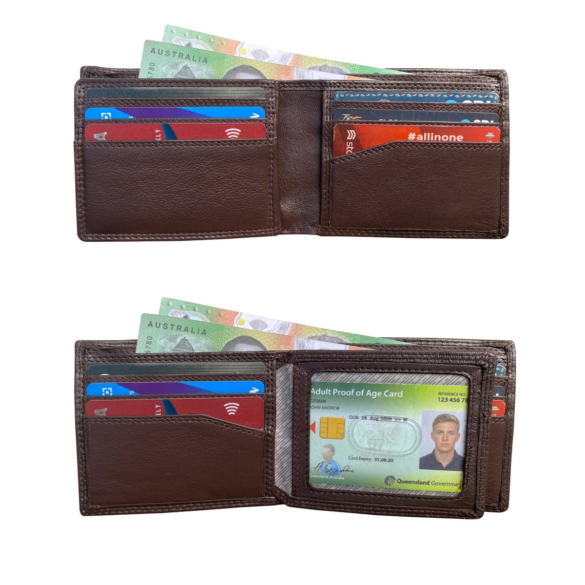 Seira Fashions Men’s Leather Bifold Wallet ZGR223