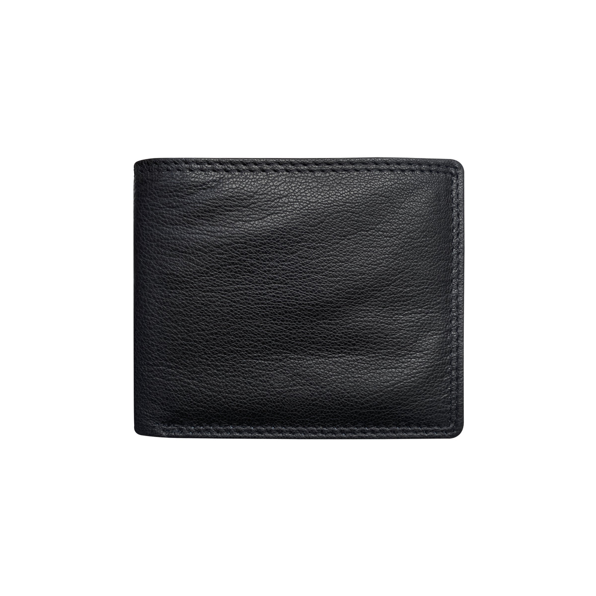 Seira Fashions black leather wallet front view