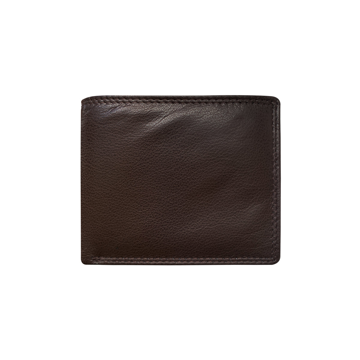 Seira Fashions brown leather wallet front view