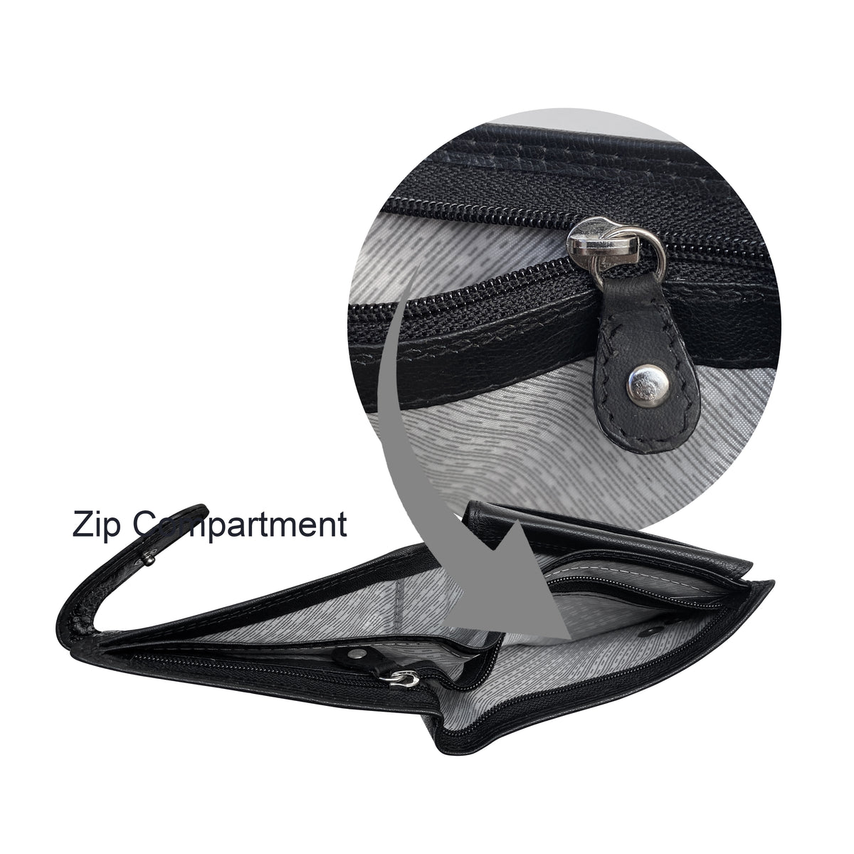 Seira Fashions - Men's Leather Wallet with Button Closure - ZGR225L
