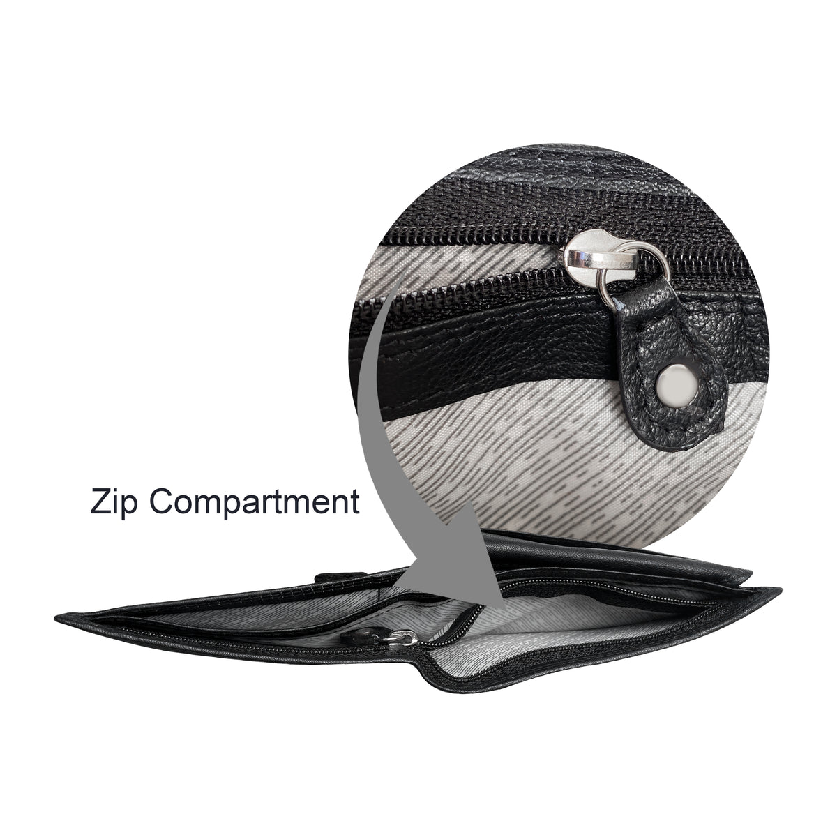 Seira Fashions - Men's RFID Leather Wallet with Flip-Out ID - ZGR226