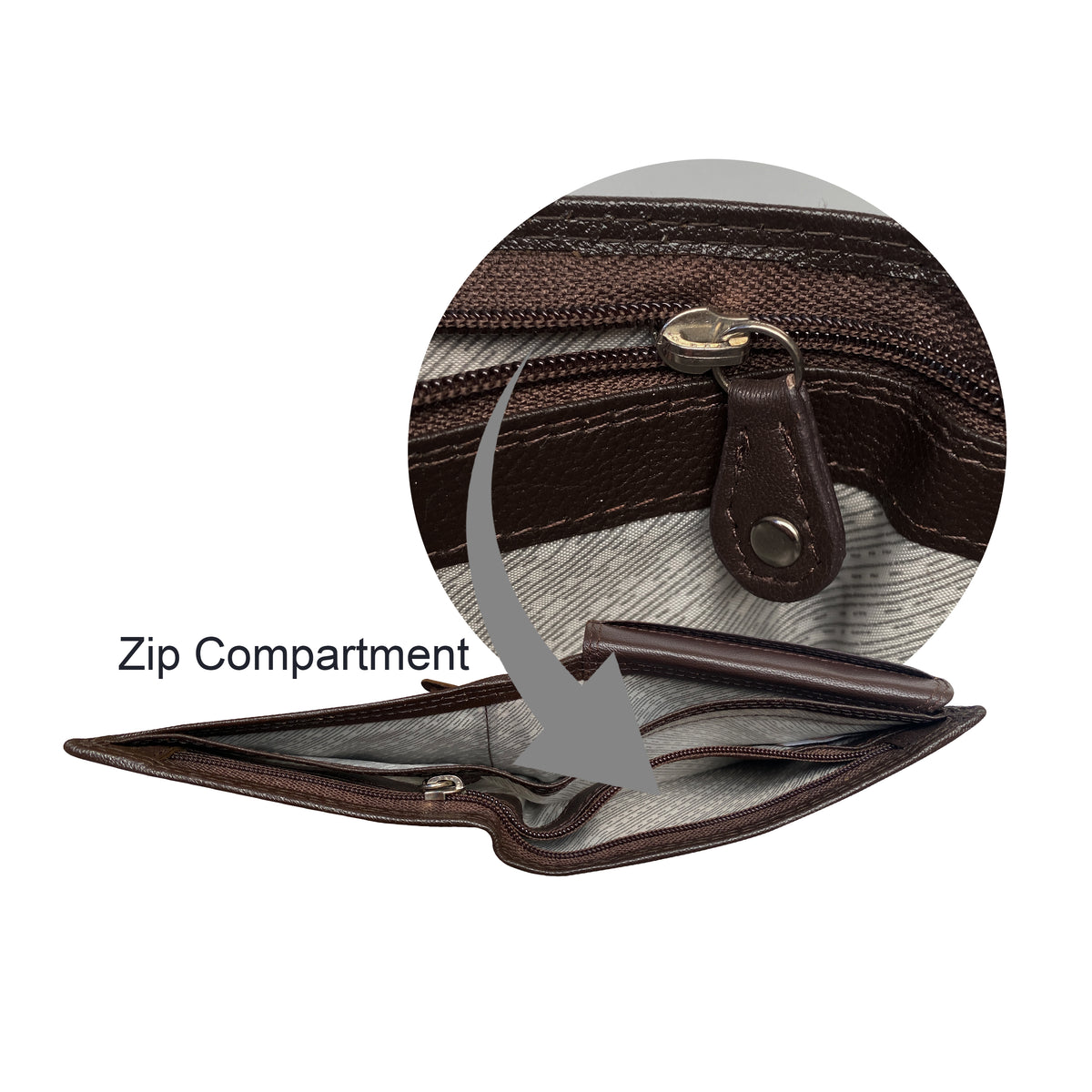 Seira Fashions - Men's RFID Leather Wallet with Flip-Out ID - ZGR226