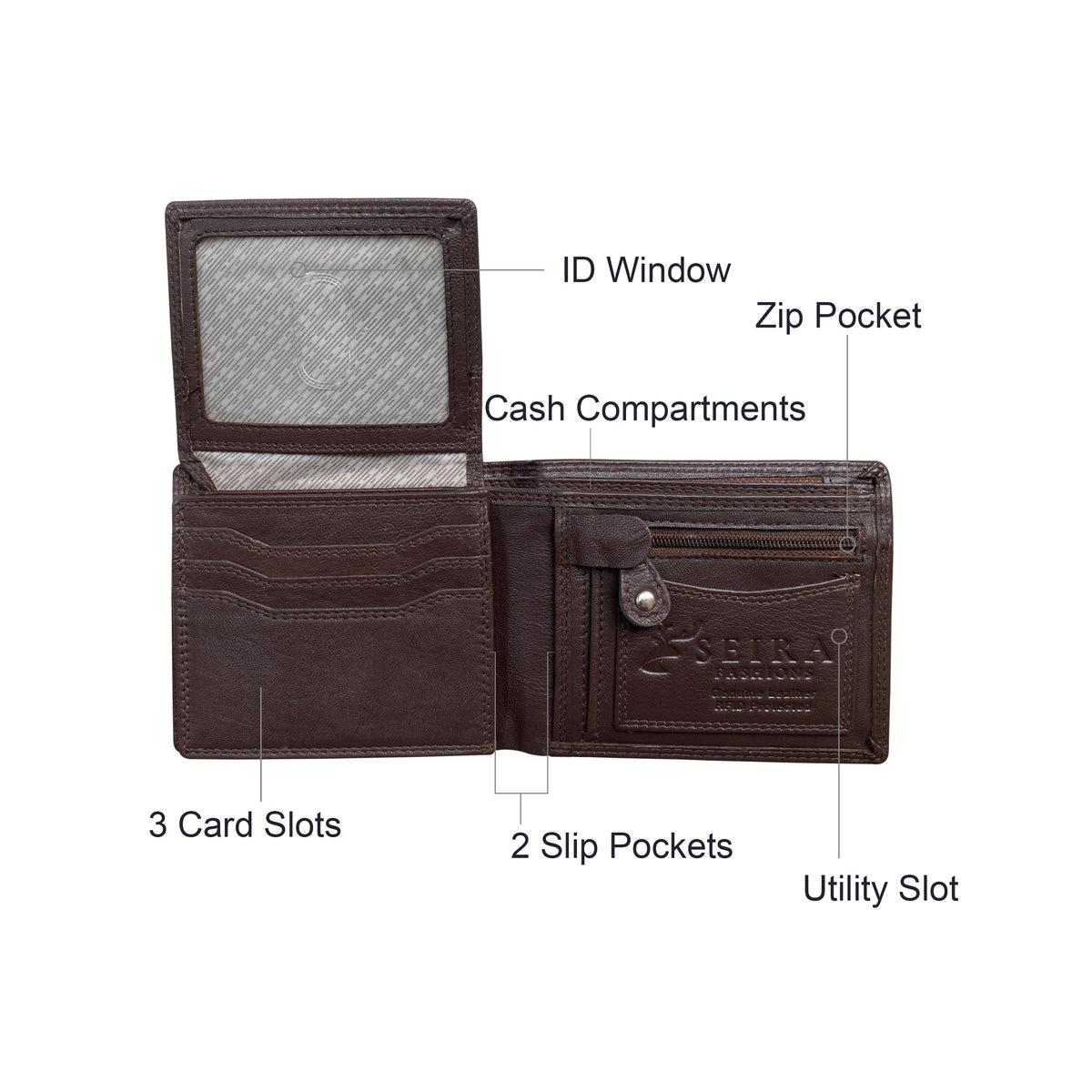 Seira Fashions - Men's Leather Wallet - ZGR227