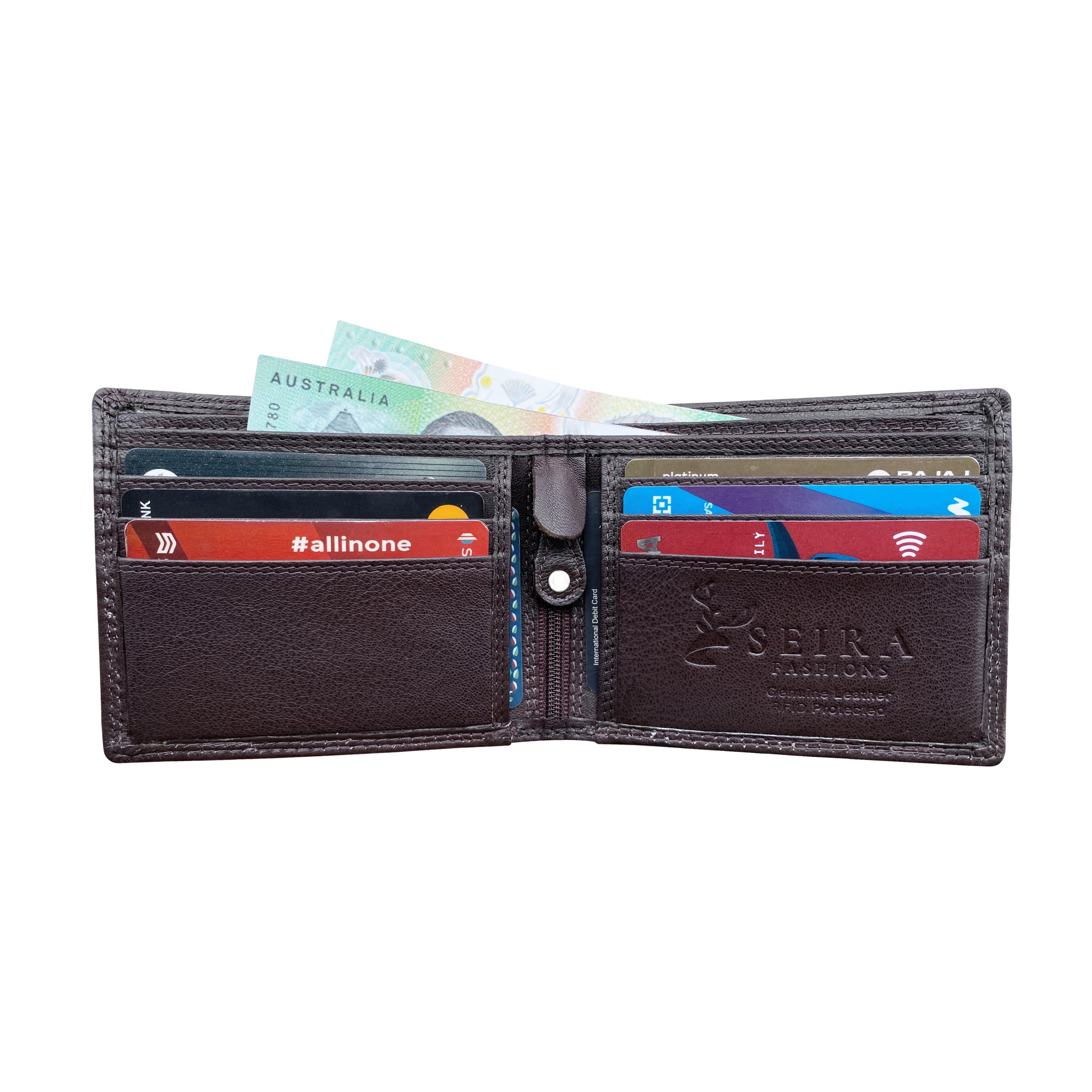 Seira Fashions - Men's Slim Bifold Wallet - ZGR228