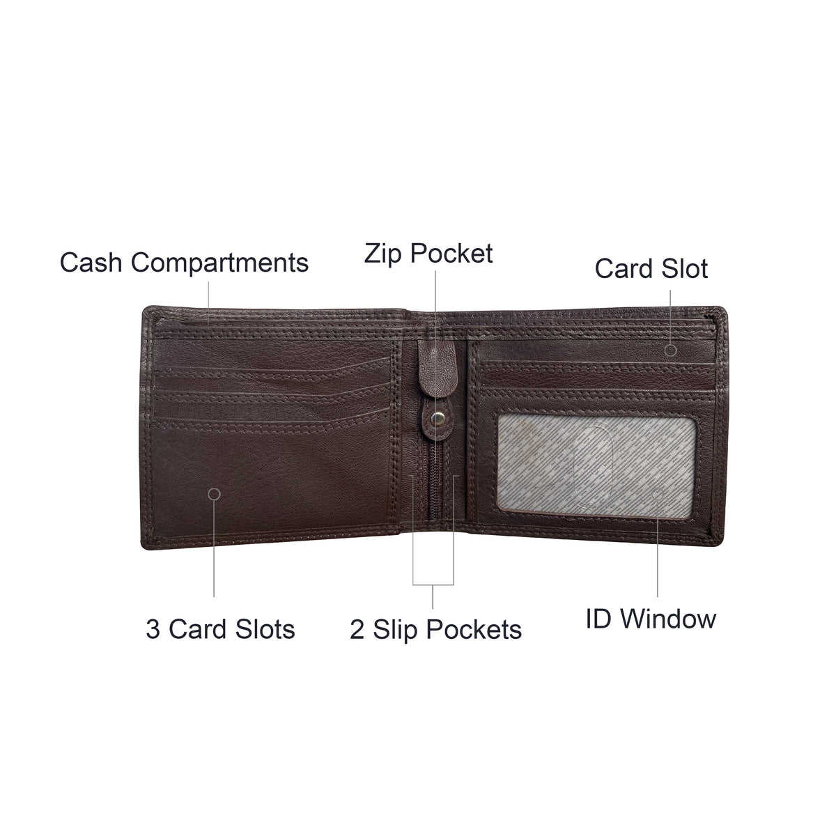 Seira Fashions - Men's Slim Bifold Wallet ZGR230