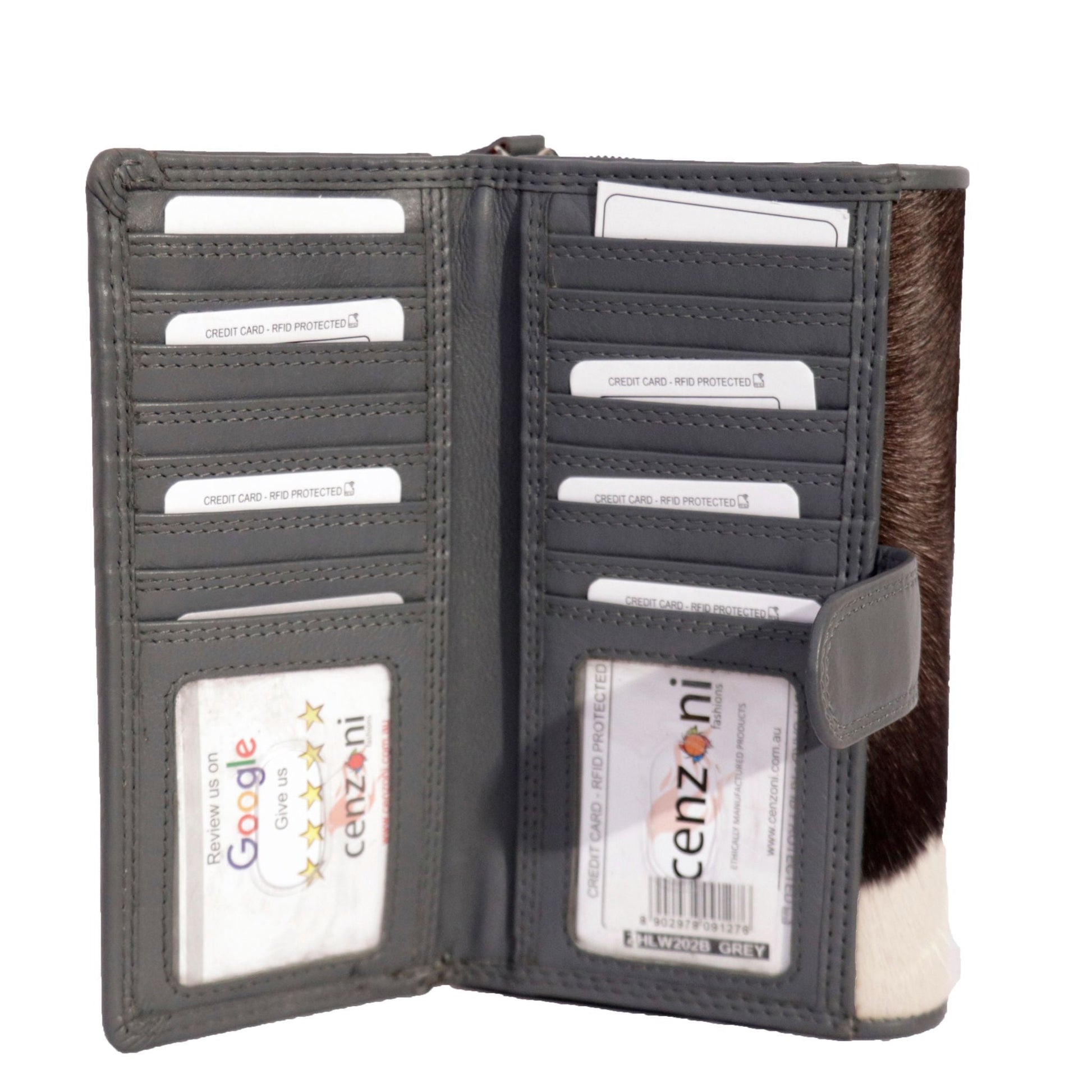 Grey Ladies Wallet Open View
