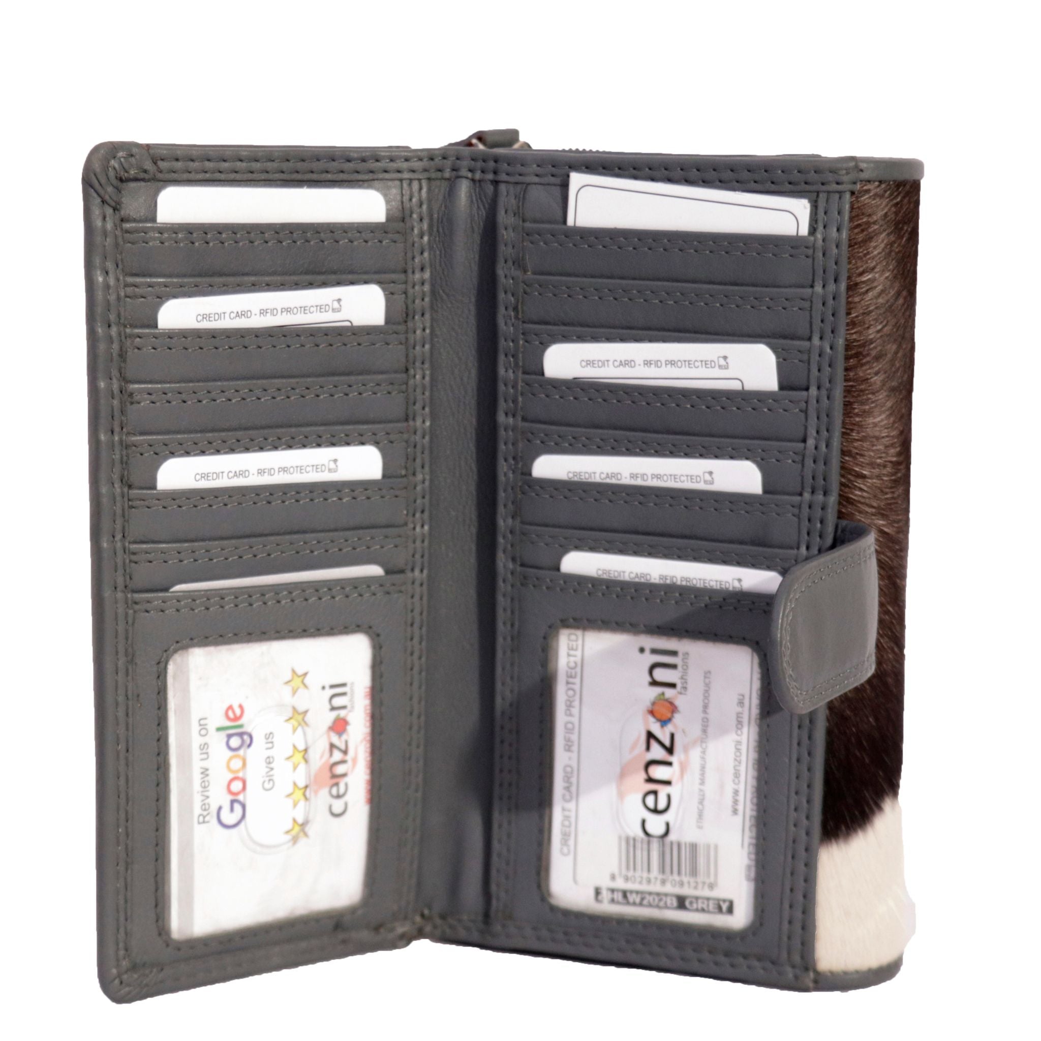 Grey Ladies Wallet Open View