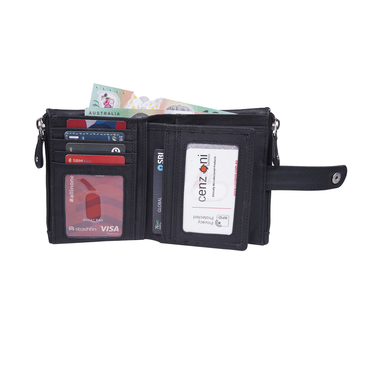 Cenzoni Fashions - Cowhide Leather Wallet - ZHOP512