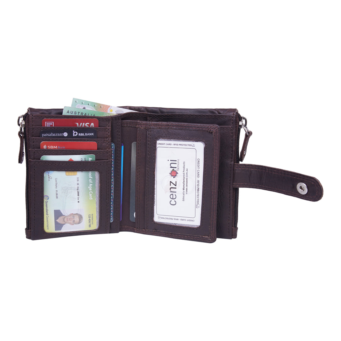 Cenzoni Fashions - Cowhide Leather Wallet - ZHOP512