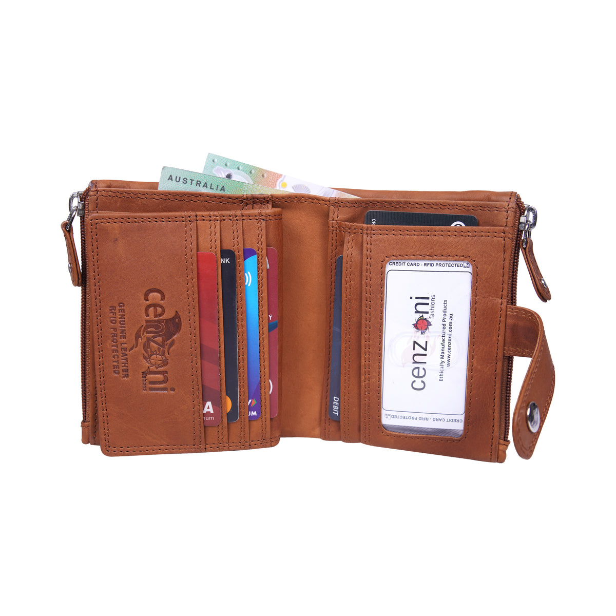Cenzoni Fashions - Cowhide Leather Wallet - ZHOP512