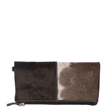 Cenzoni Black cowhide leather ladies wallet front view