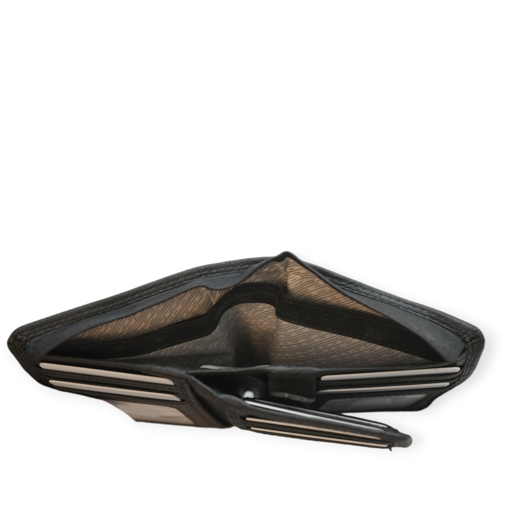 Black Bifold men's wallet top view
