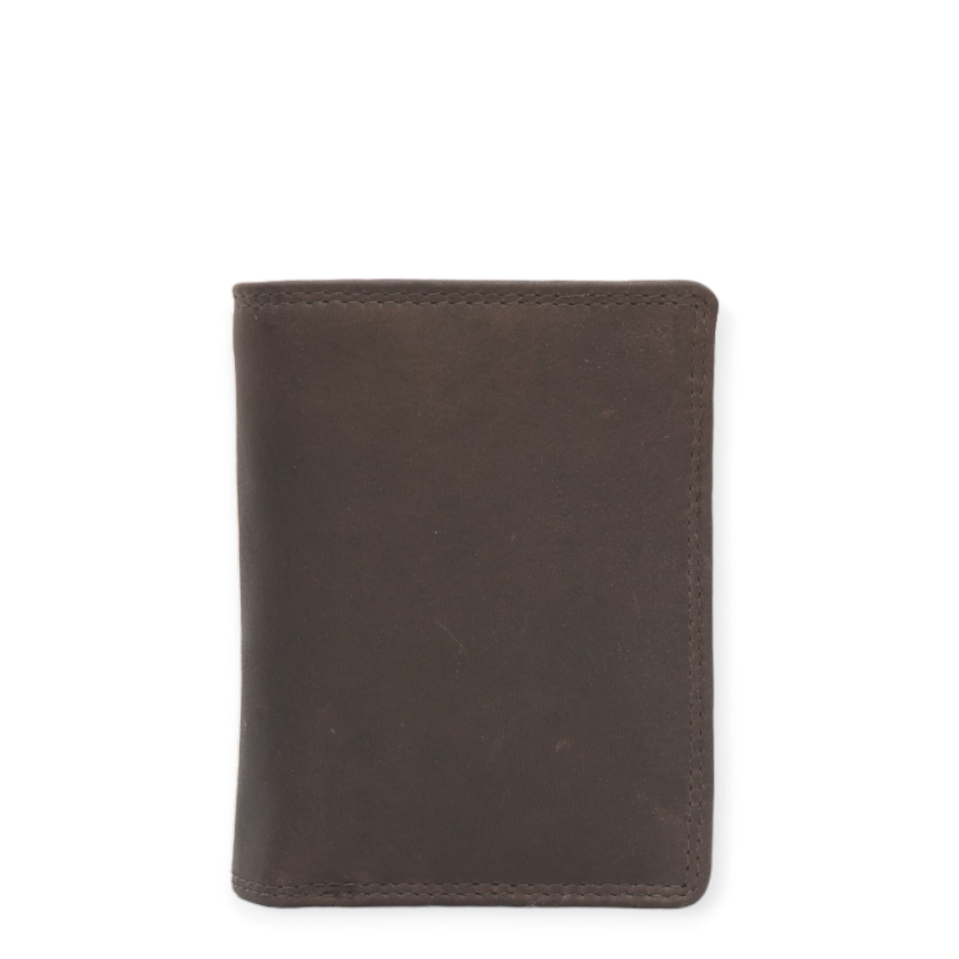 Brown bifold men's wallet front view