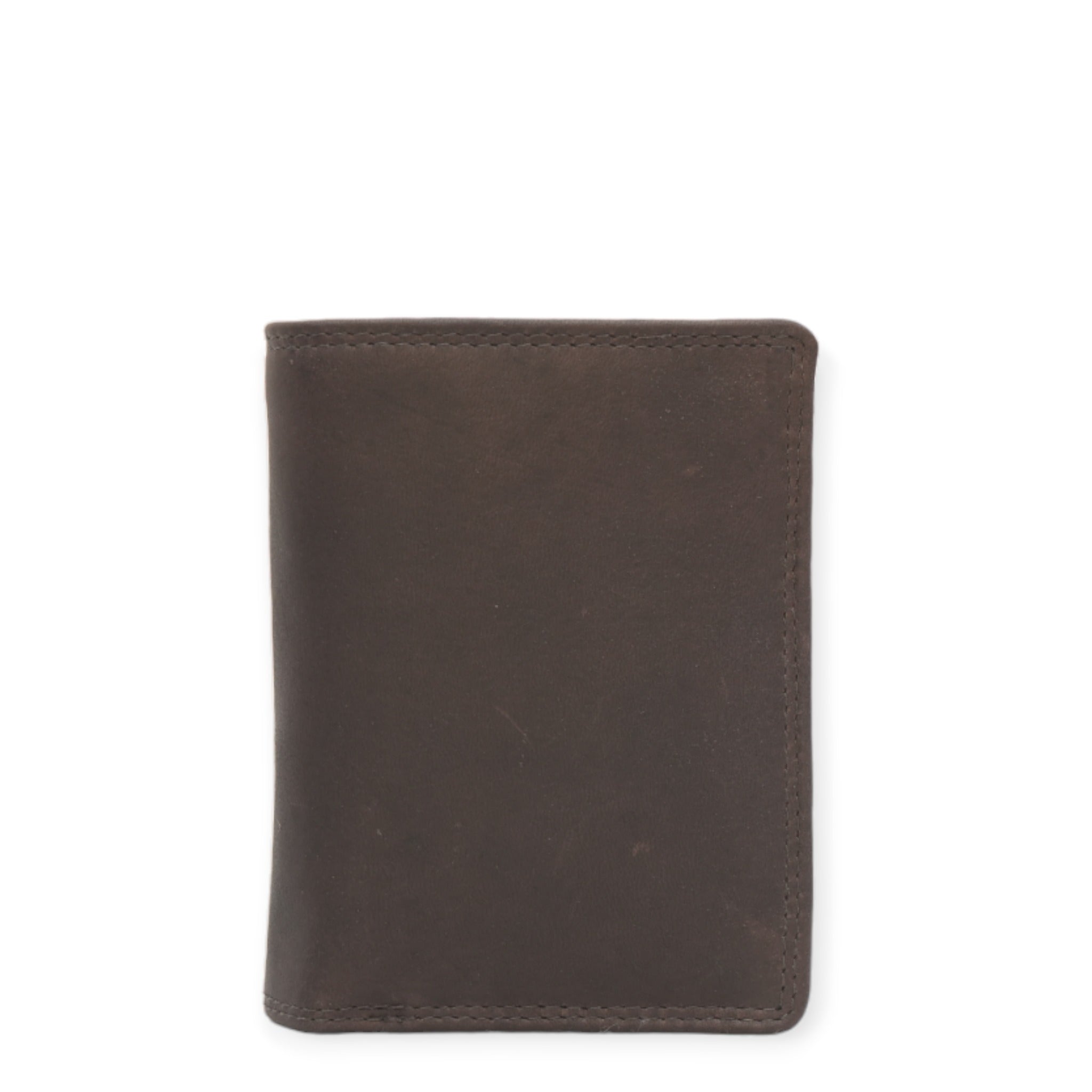 Brown bifold men's wallet front view