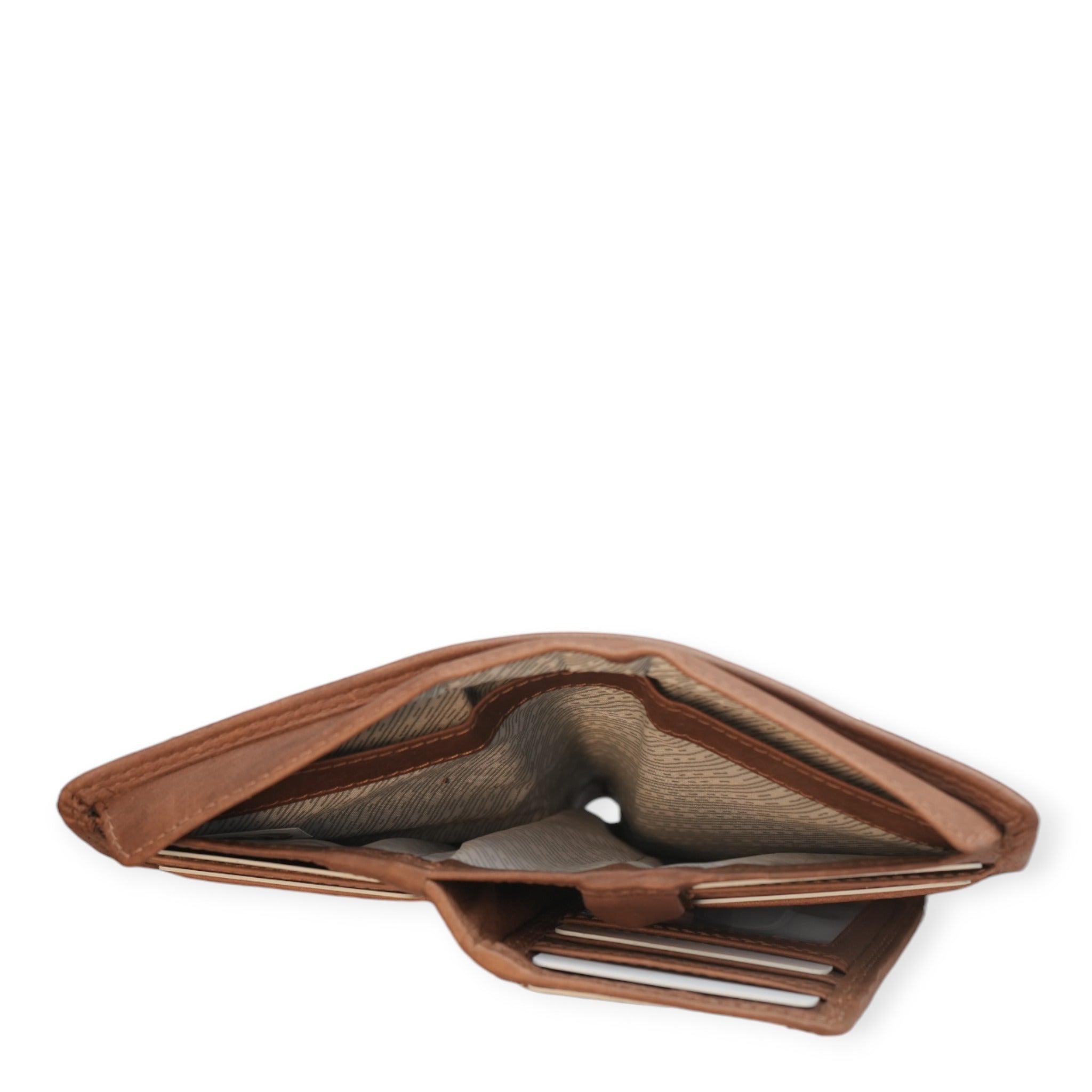  Tan Bifold men's wallet top view