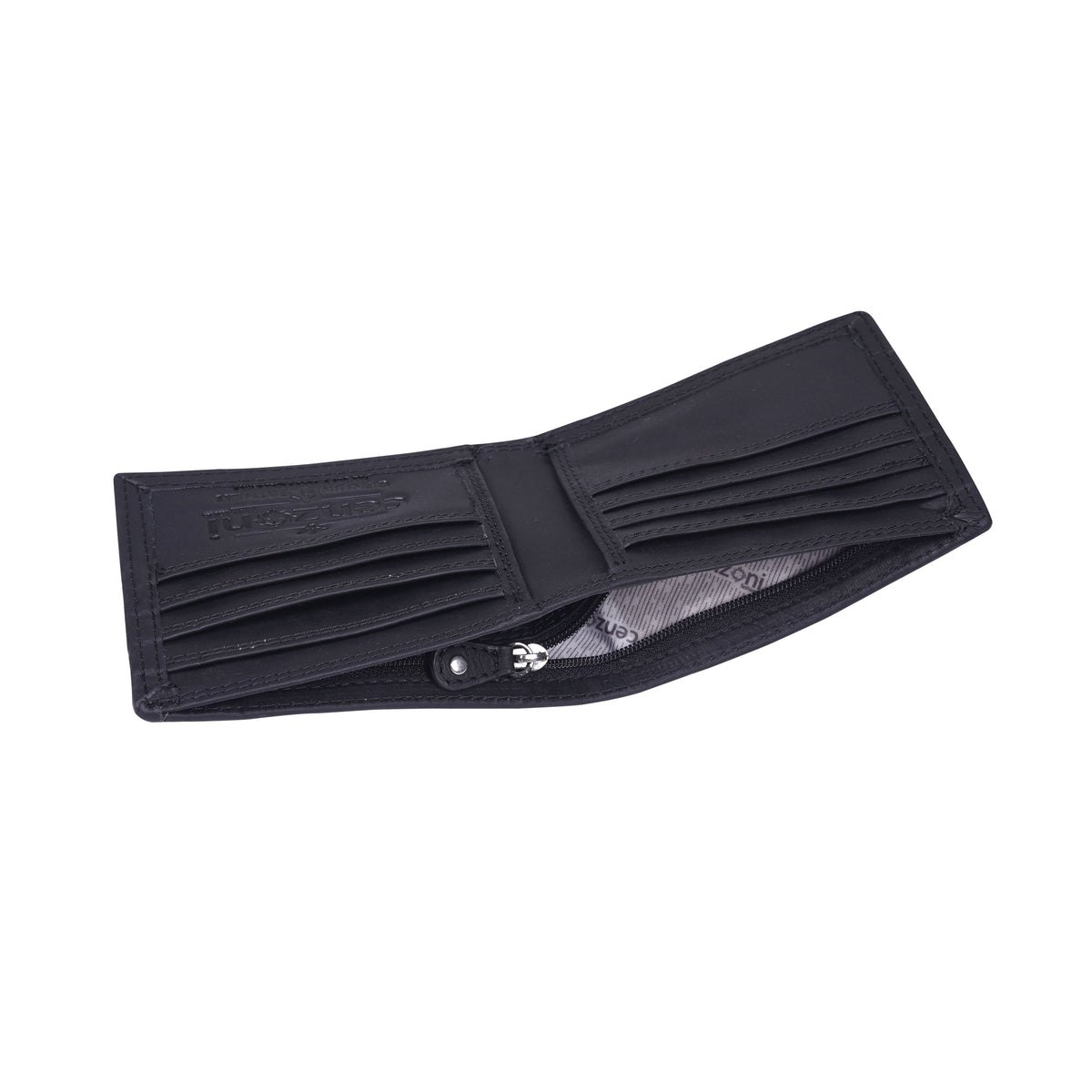 Cenzoni men’s wallet note section zip pocket