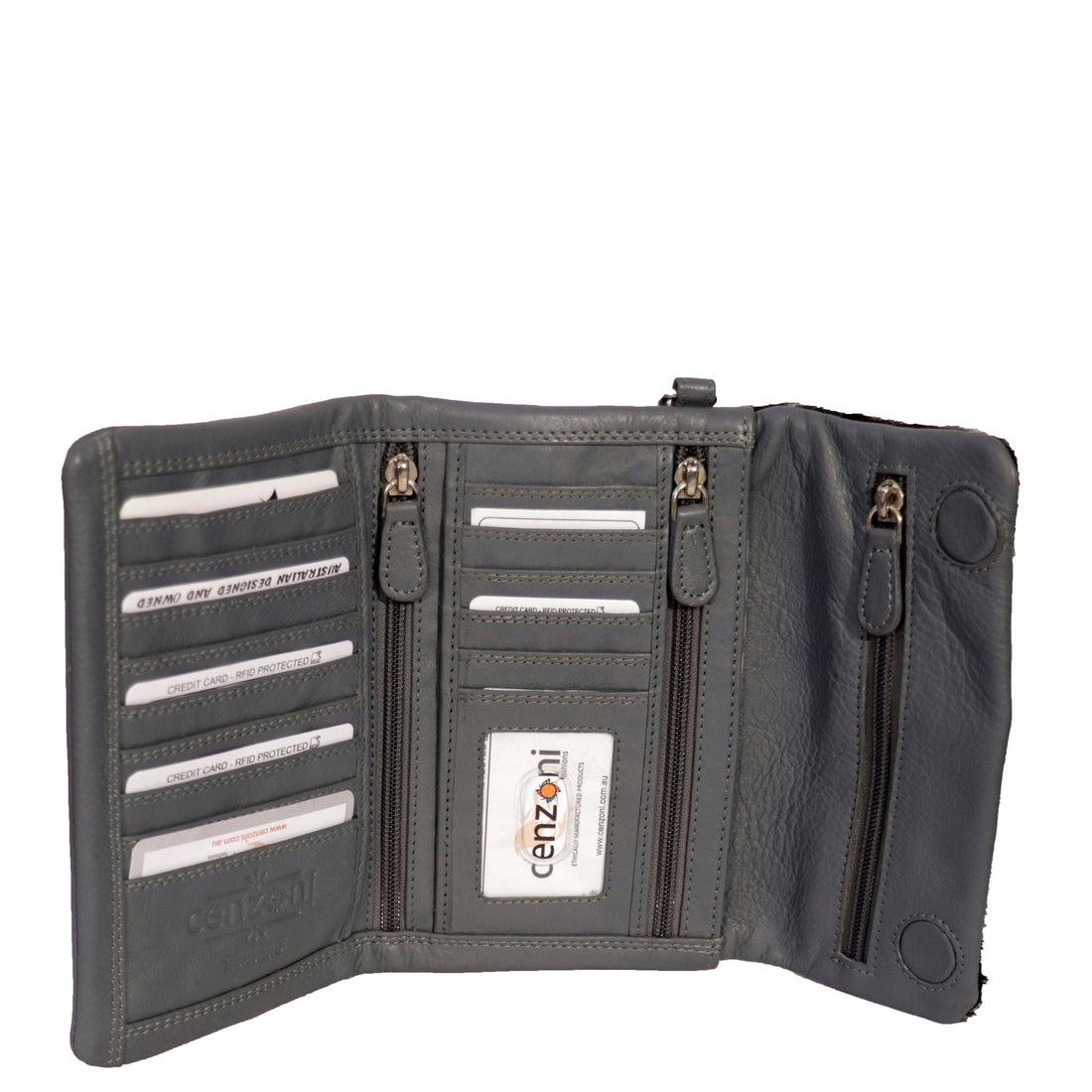 Grey Flap Over Trifold Wallet ZOPHFT01