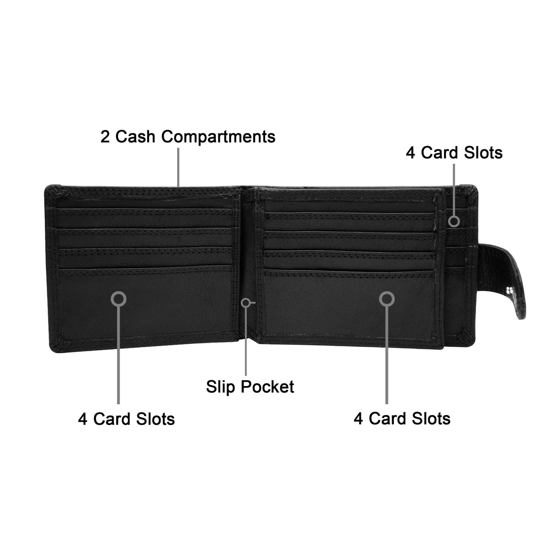 Maxwell Bifold Wallet With Snap Tab
