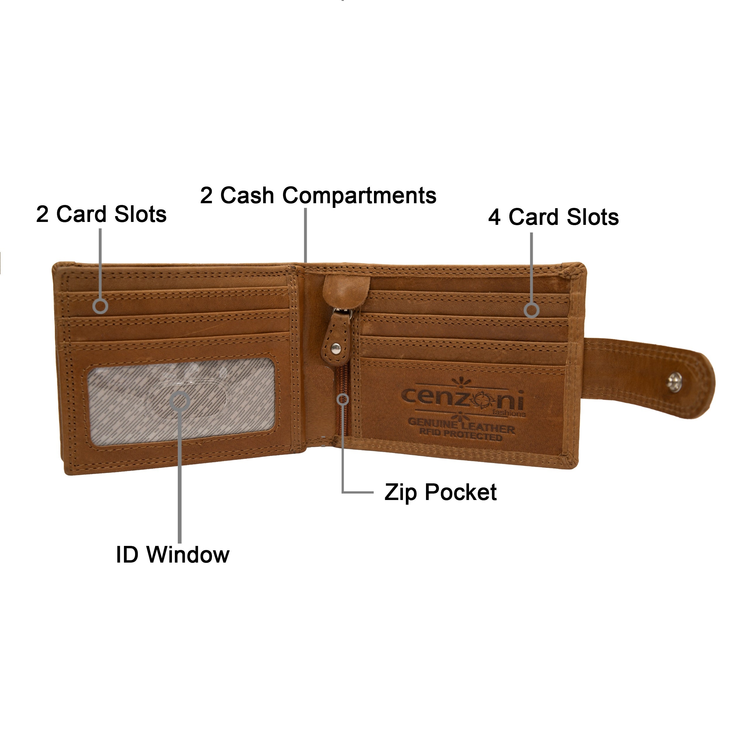 Maxwell Bifold Wallet With Snap Tab