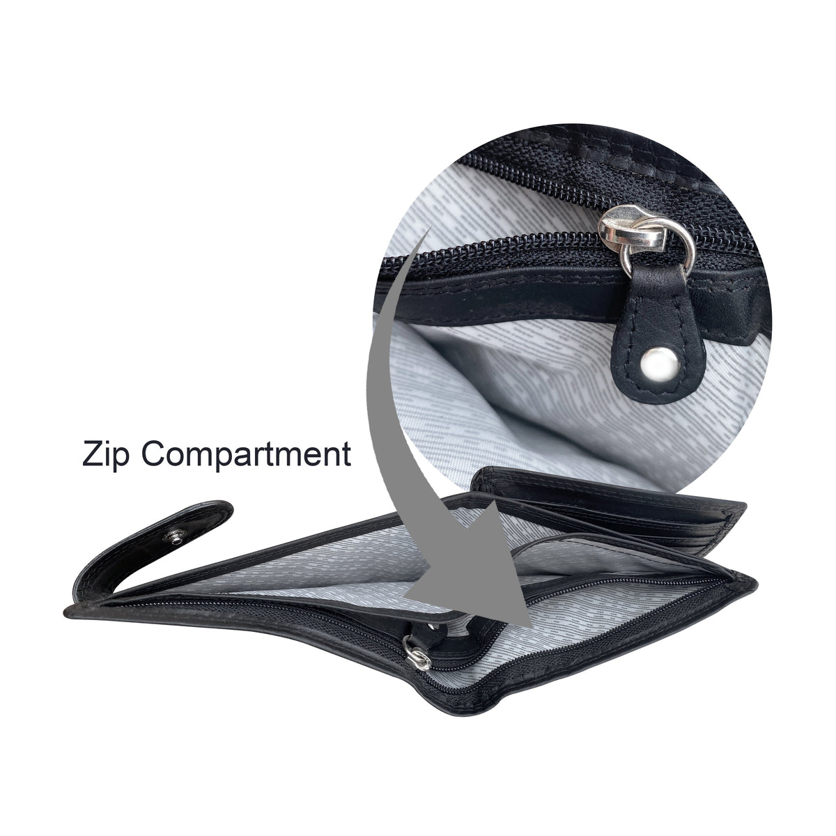 Caprese Fashions - Men’s Leather RFID Bi-Fold Wallet - ZOPMW14AL
