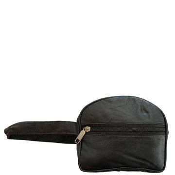 Leather Mini Zip Coin Purse Black HCP02