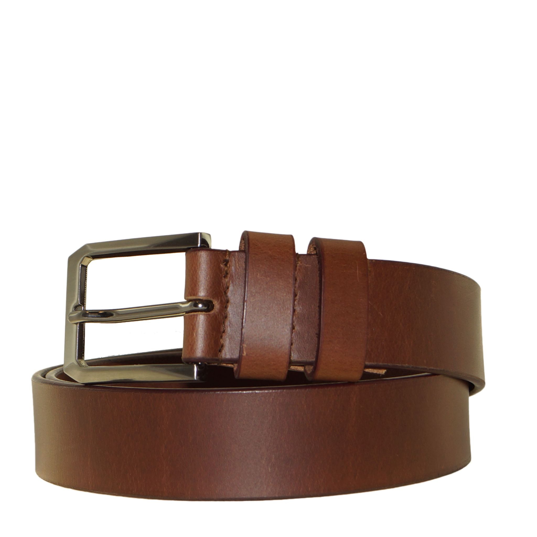 Tan Double Loop Leather Belt 38mm width. Size 40"