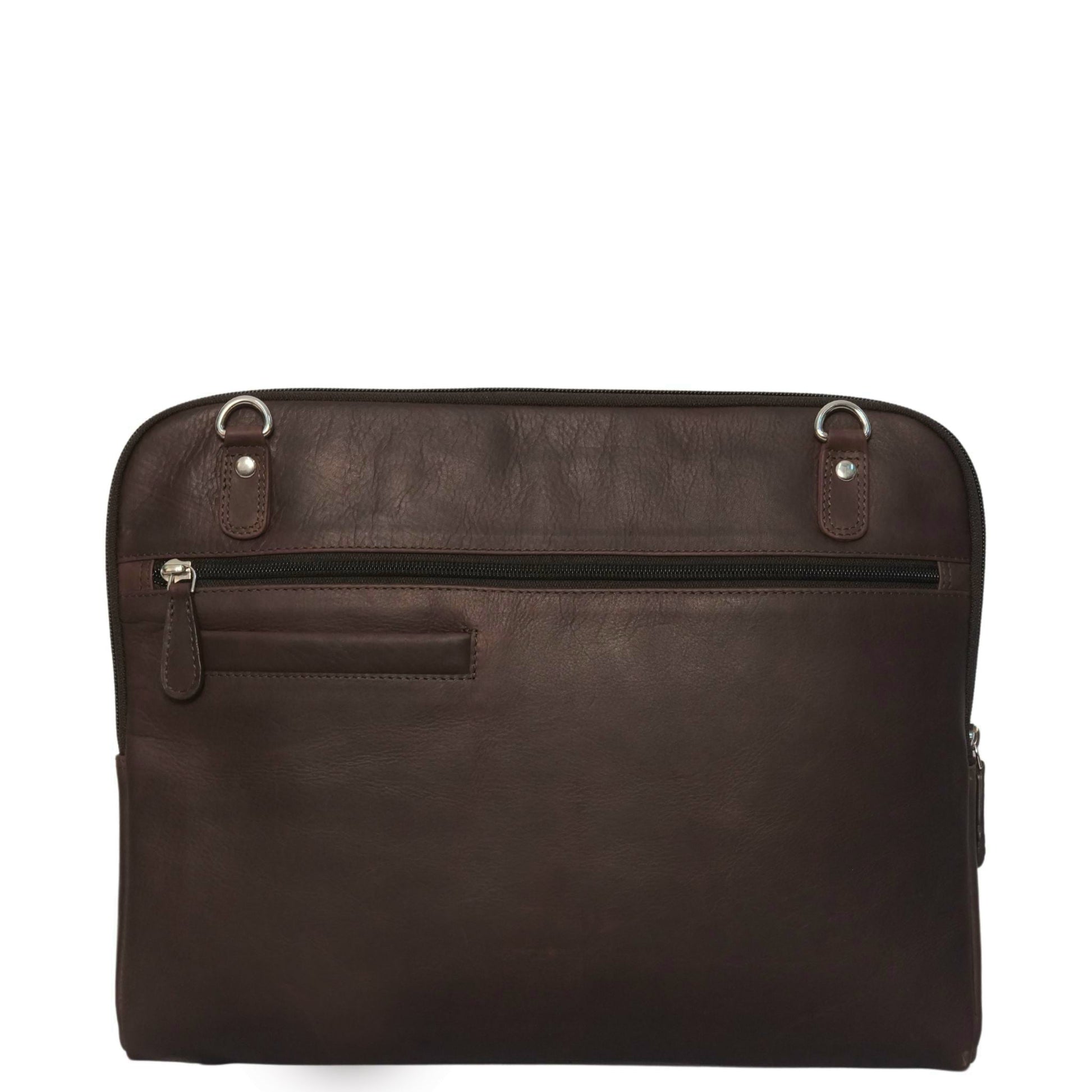 Brown Floral Laptop Bag EOP536  back view