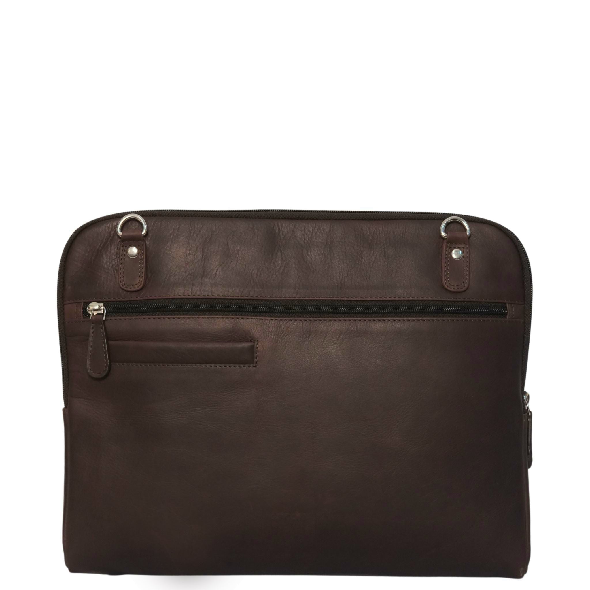 Brown Floral Laptop Bag EOP536  back view