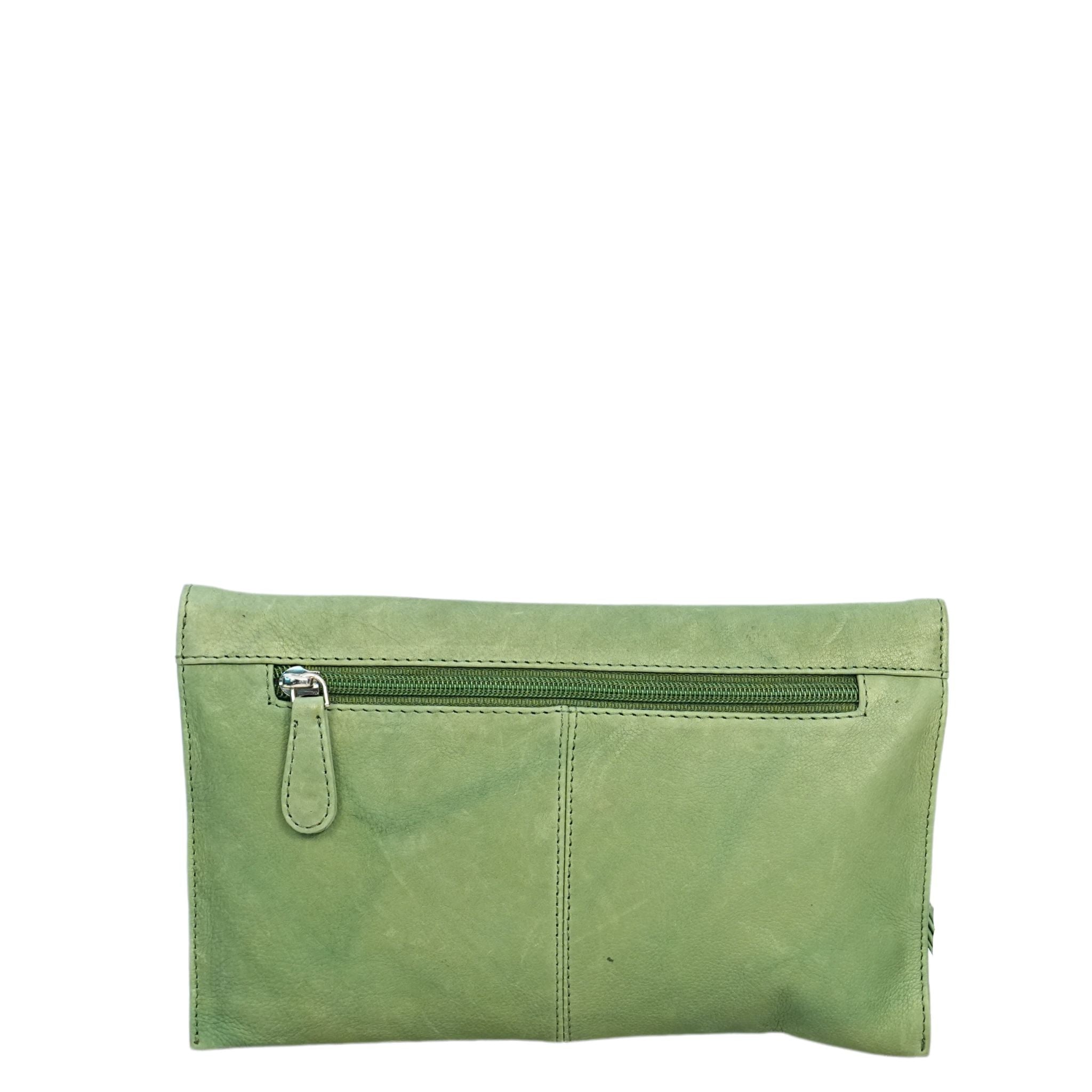 Green small crossbody bag back view
