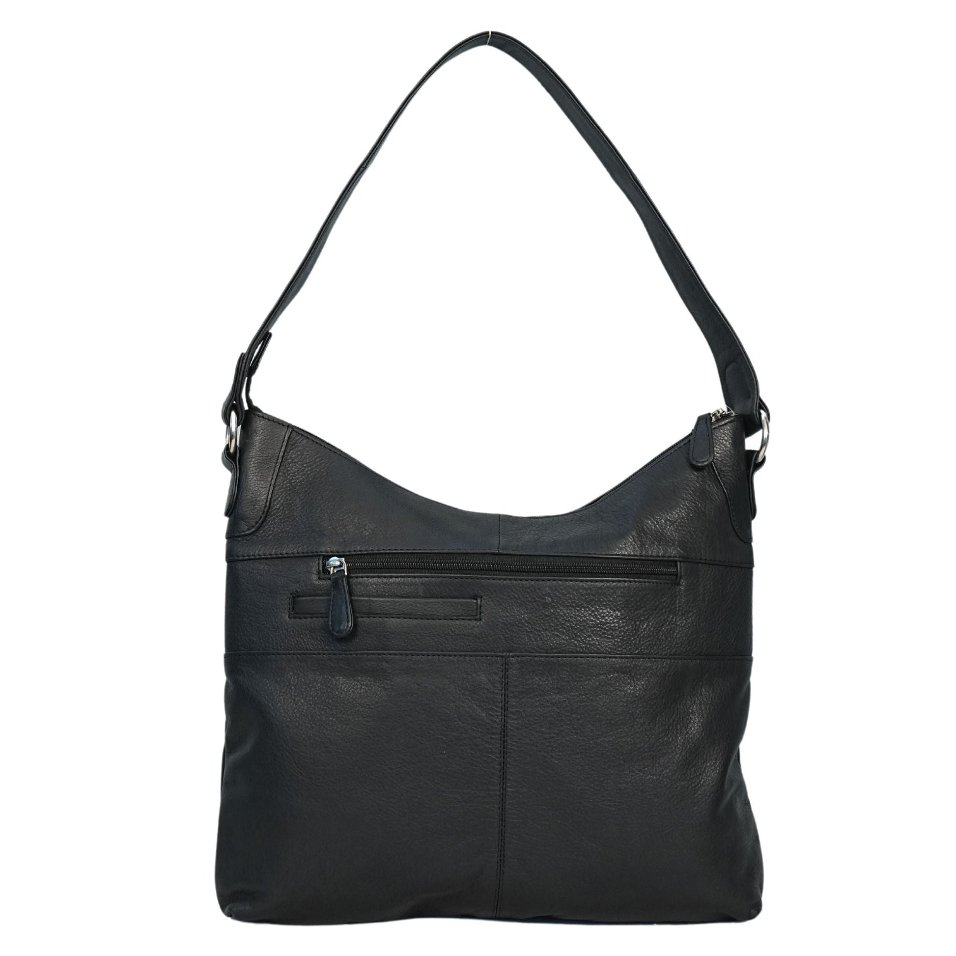 Black shoulder bag back view