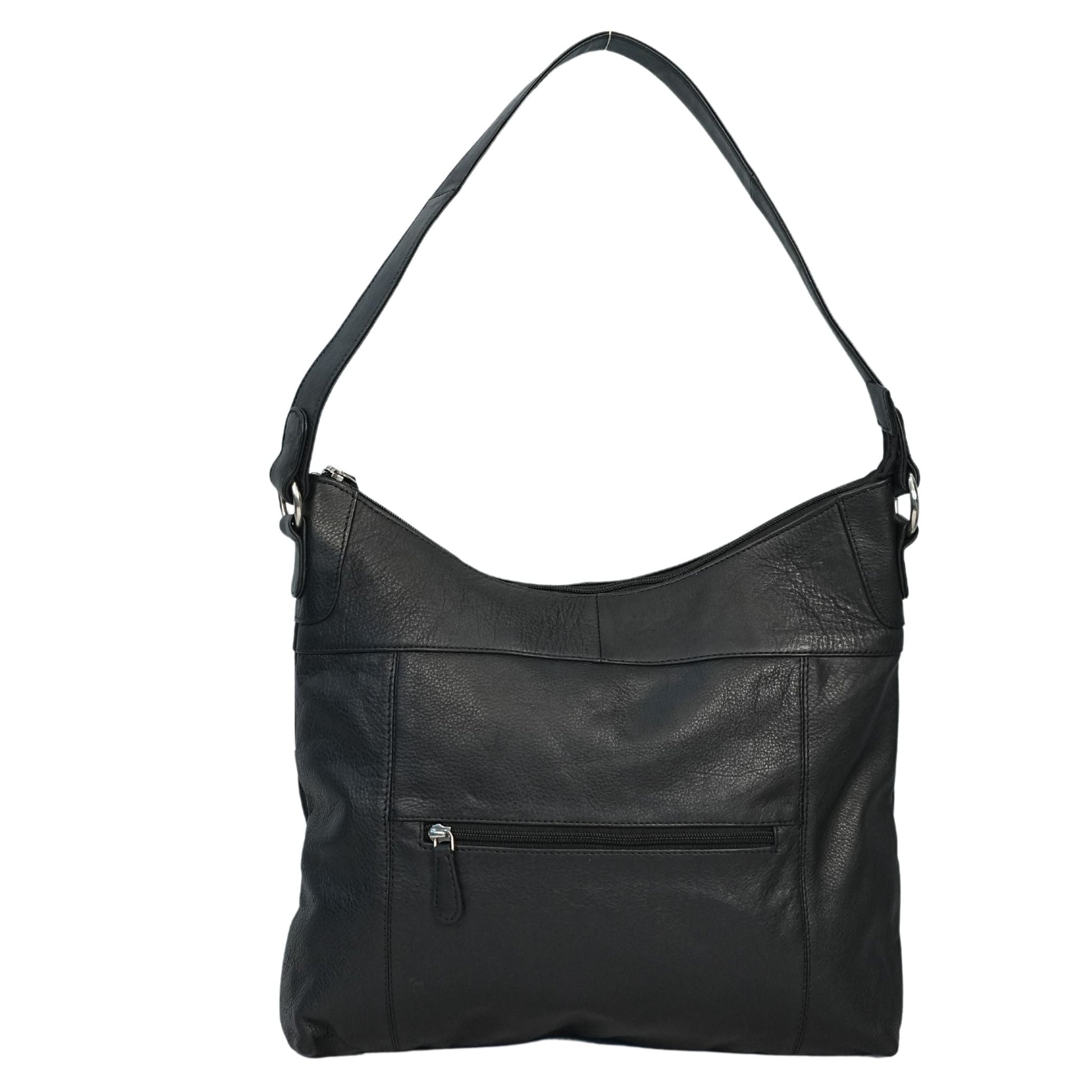 Black shoulder bag front view