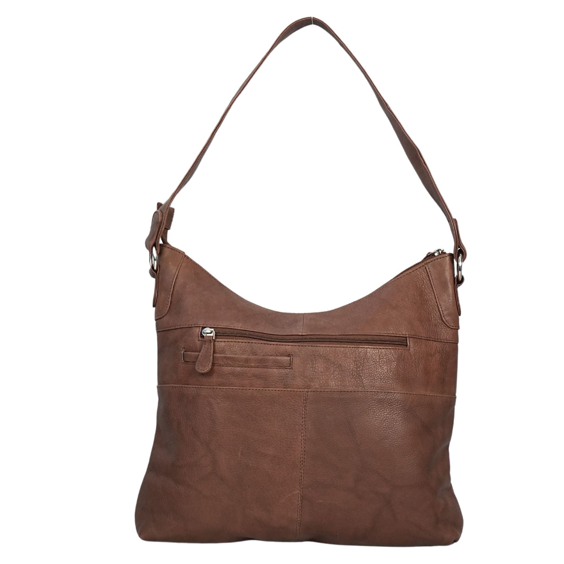 Brown shoulder bag back view