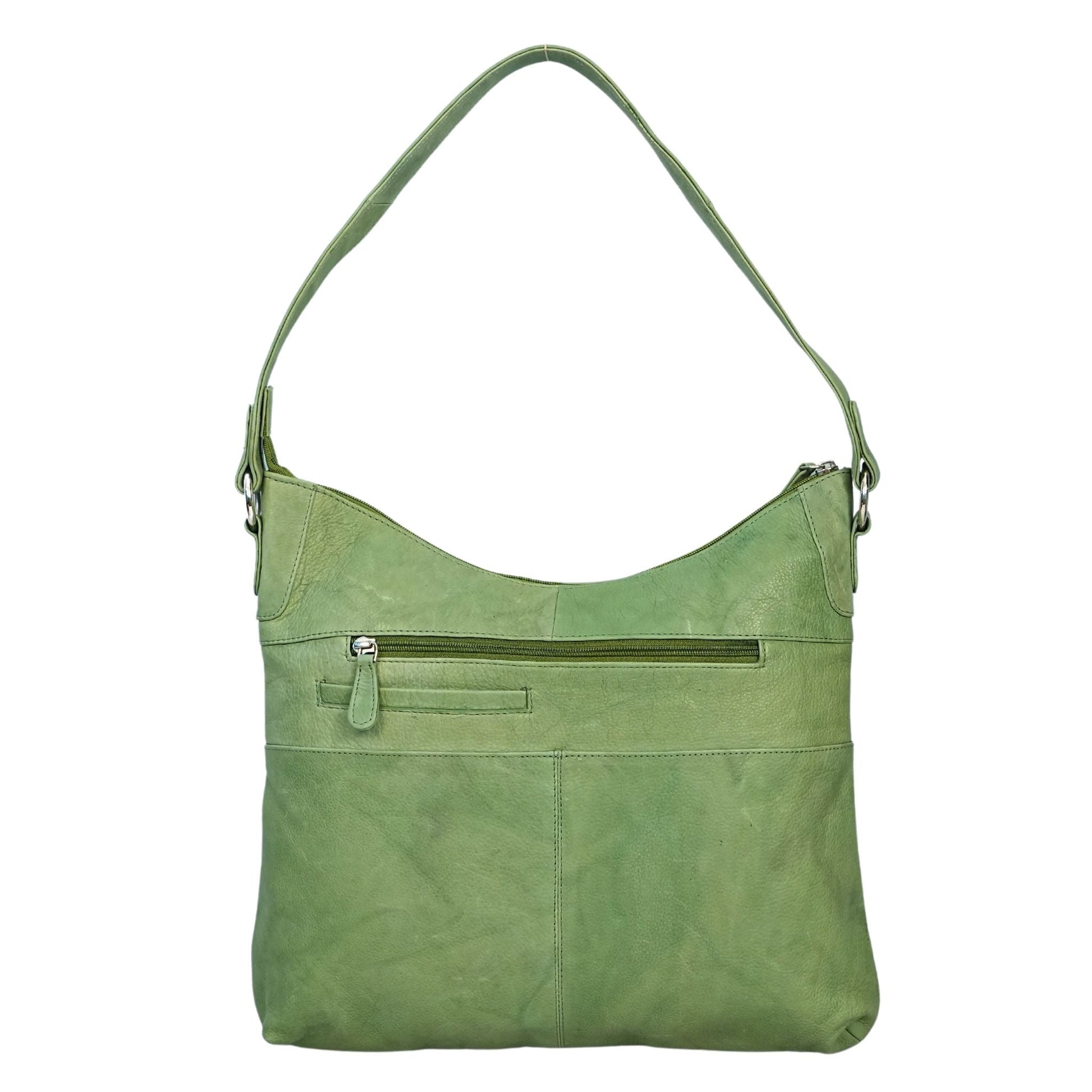 Green shoulder bag back view