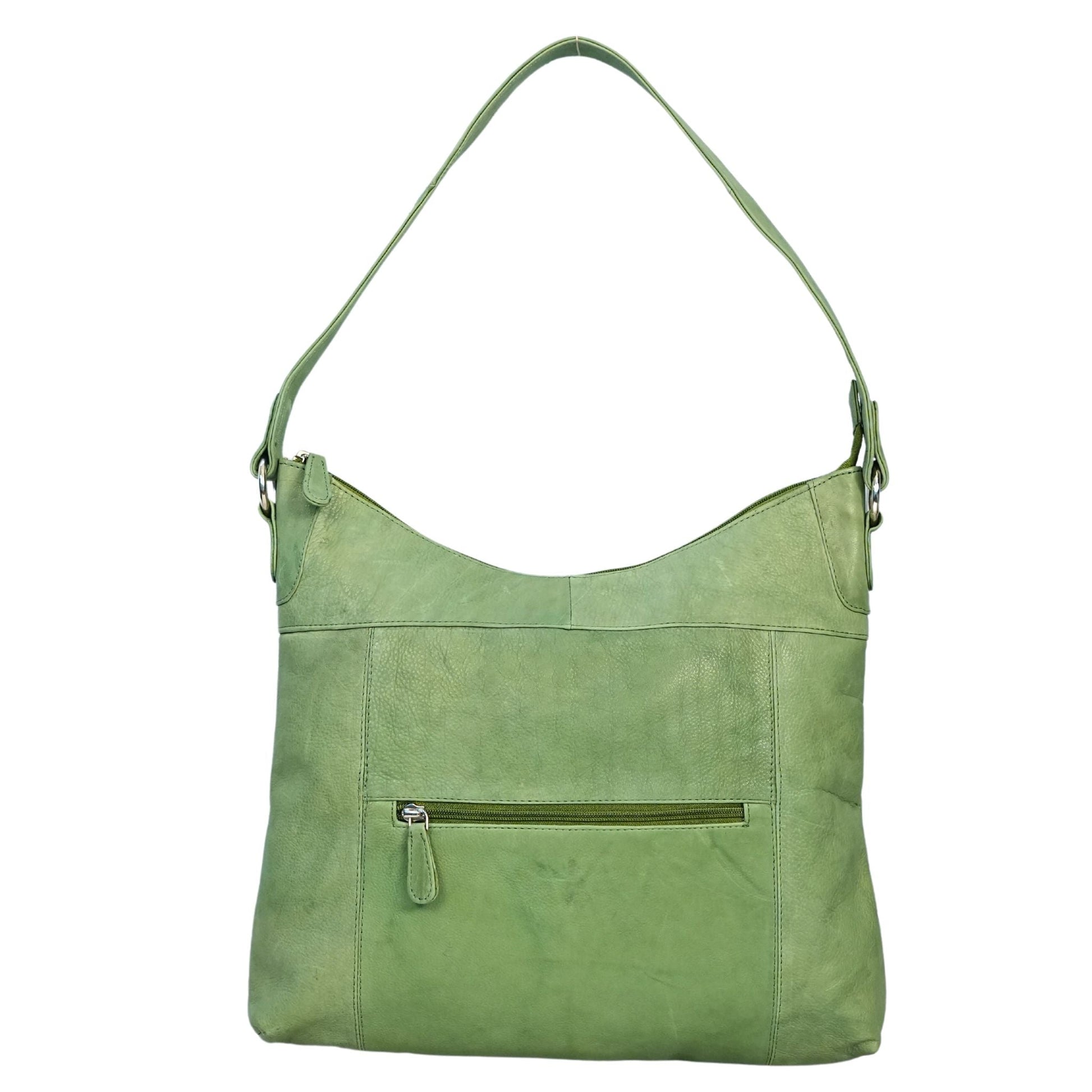 Green shoulder bag front view