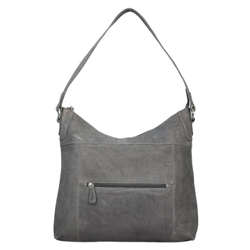 Grey shoulder bag front view