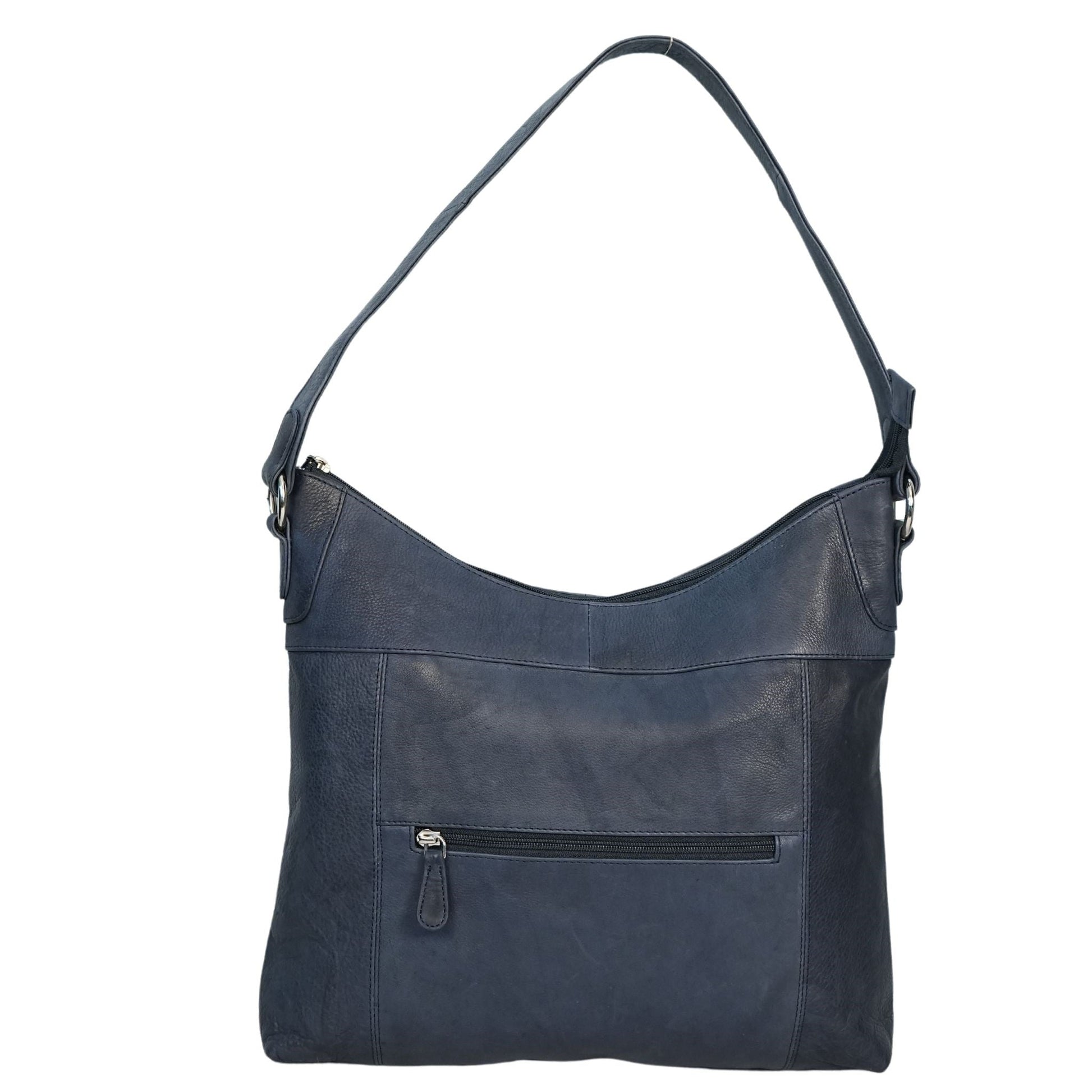 Navy shoulder bag front view