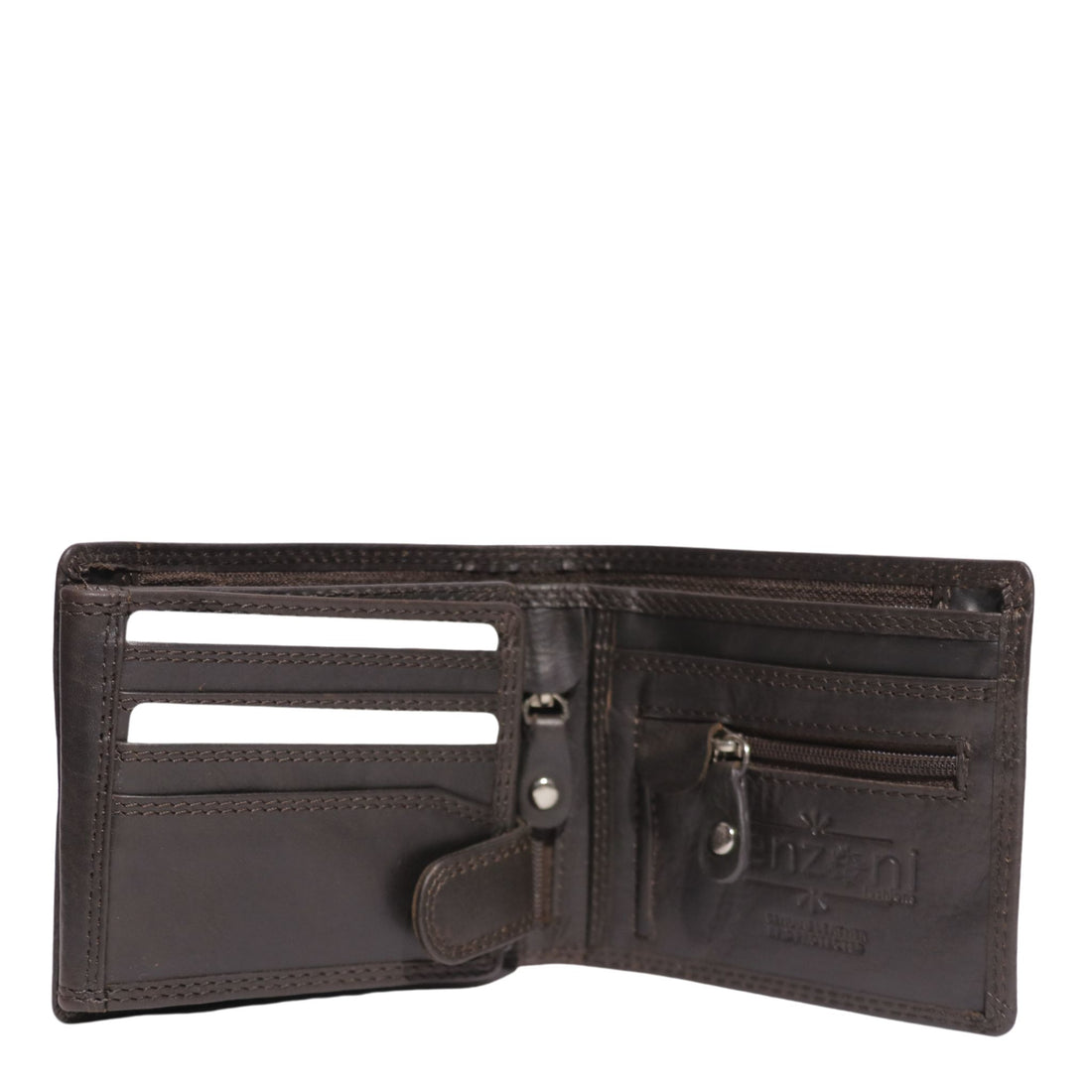 ZOP9737 BROWN MEN'S WALLET INSIDE VIEW